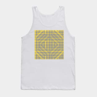 Geometrical Plaid Illusion Tank Top